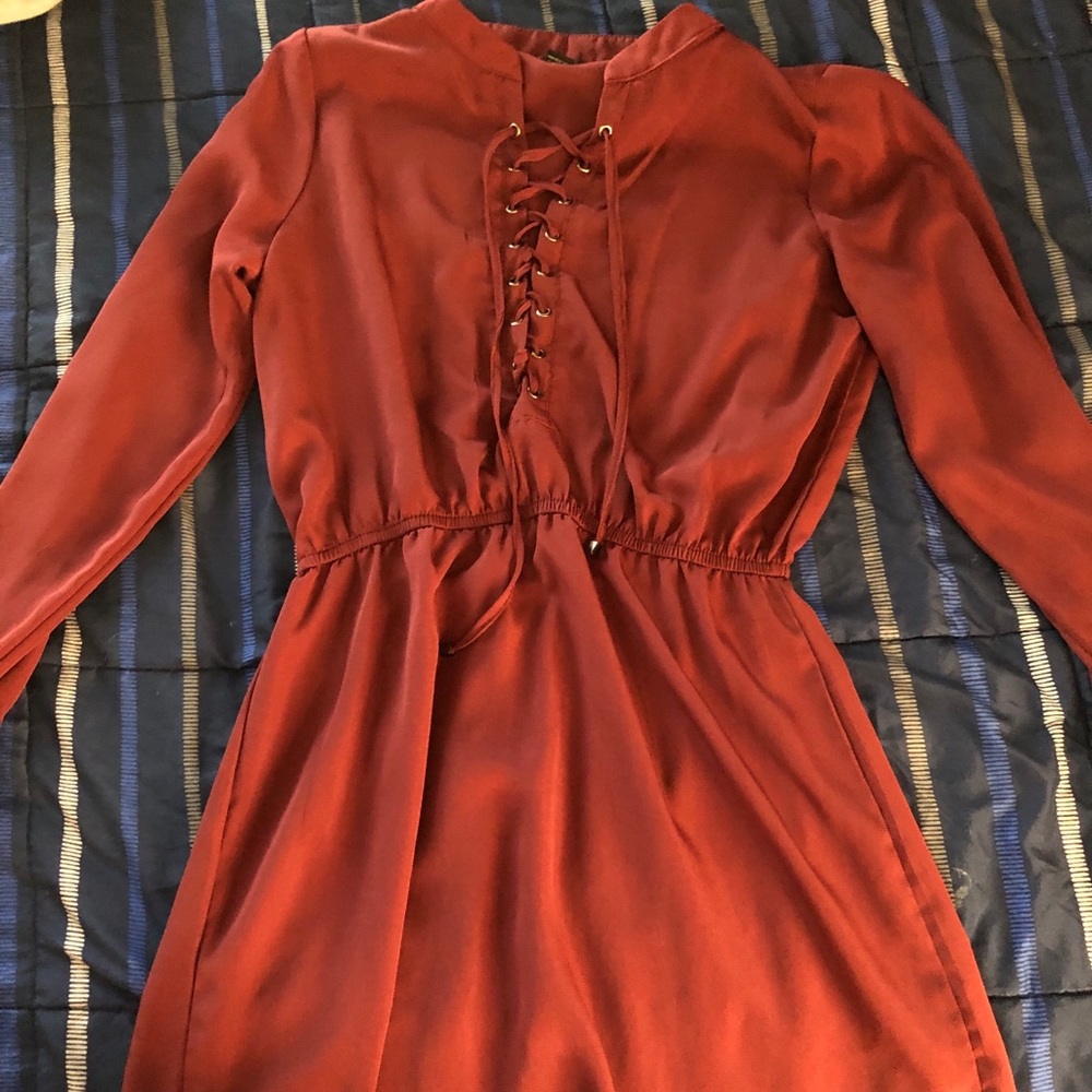 burgundy rue21 dress